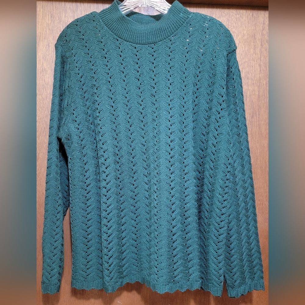 LEA Apparel eyelet knit sweater